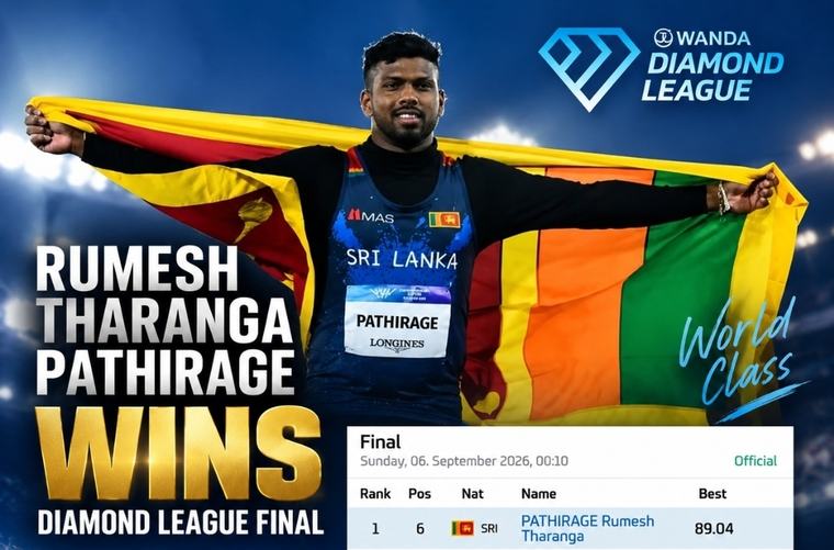 Sri Lanka’s Rumesh Tharanga Crowned Diamond League Final Champion